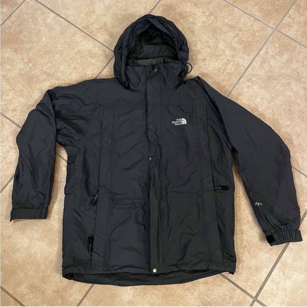 Vintage North Face Jacket Mens Medium Grey Waterproof Winter Hyvent